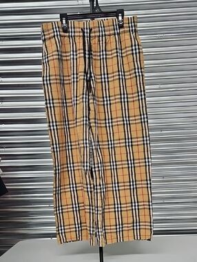 Burberry Beige Black Red Classic Check Pants